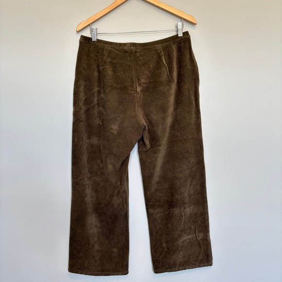 LL Bean Women's Size Large Petite Perfect Fit Pull On Corduroy Pants Loungewear - Picture 4 of 8